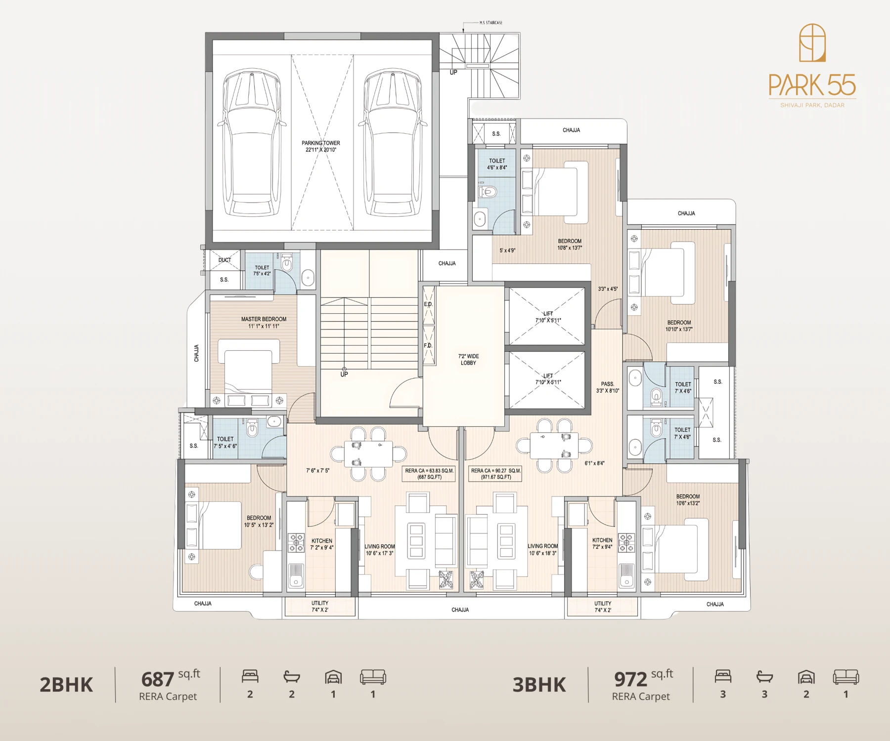 Park 55 Typical floor plan