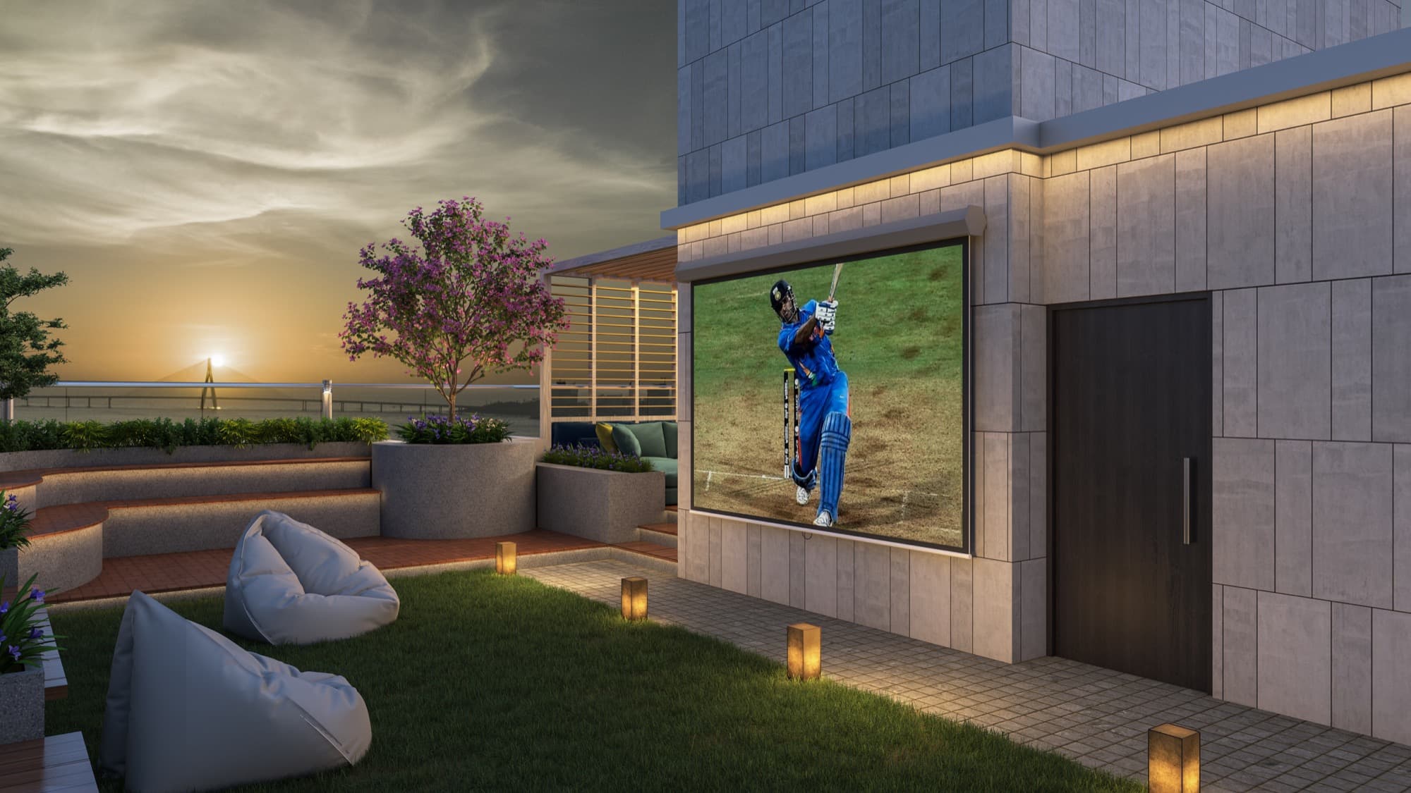 Rooftop open-air cinema