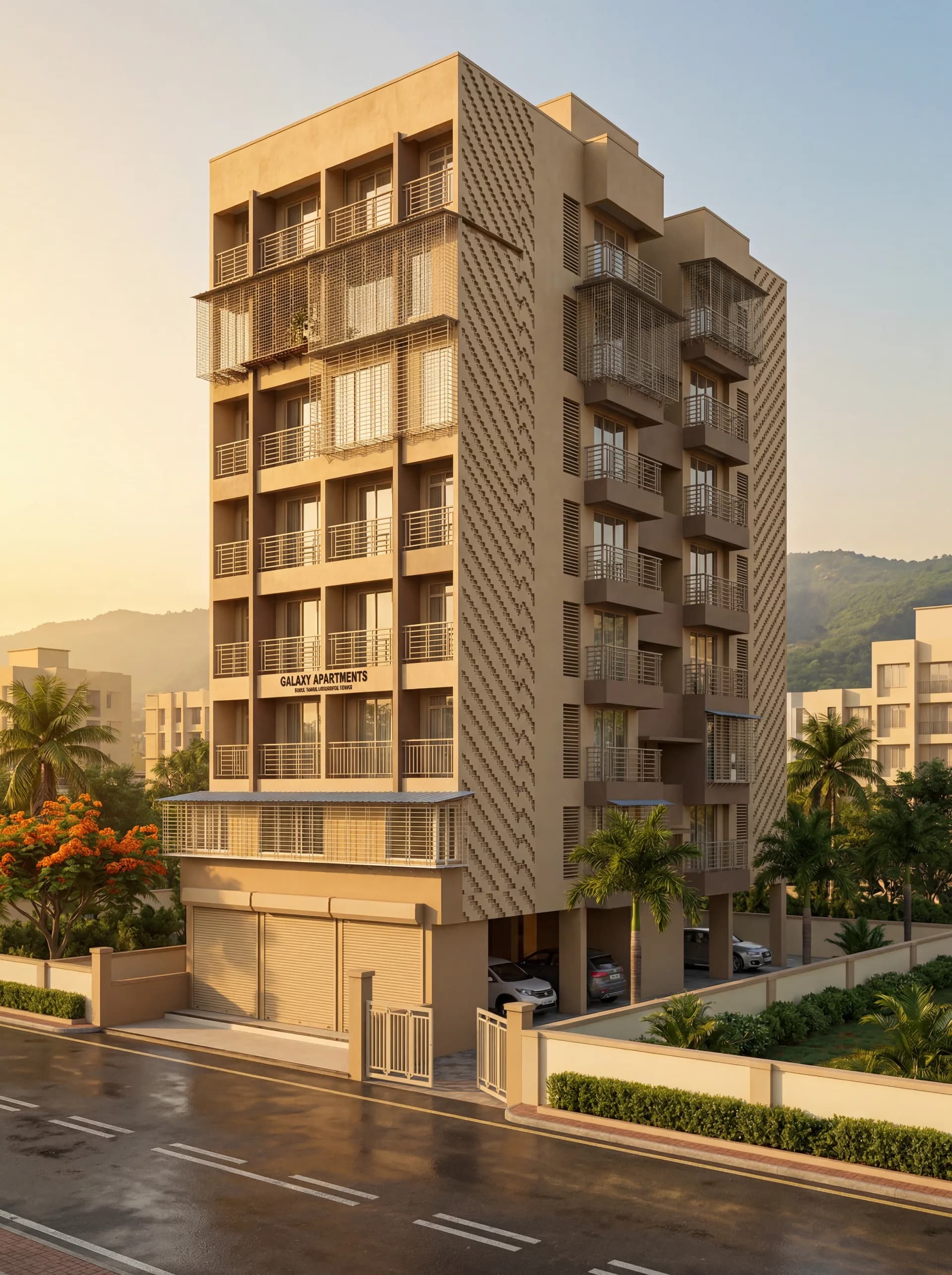 Galaxy Apartments architectural render